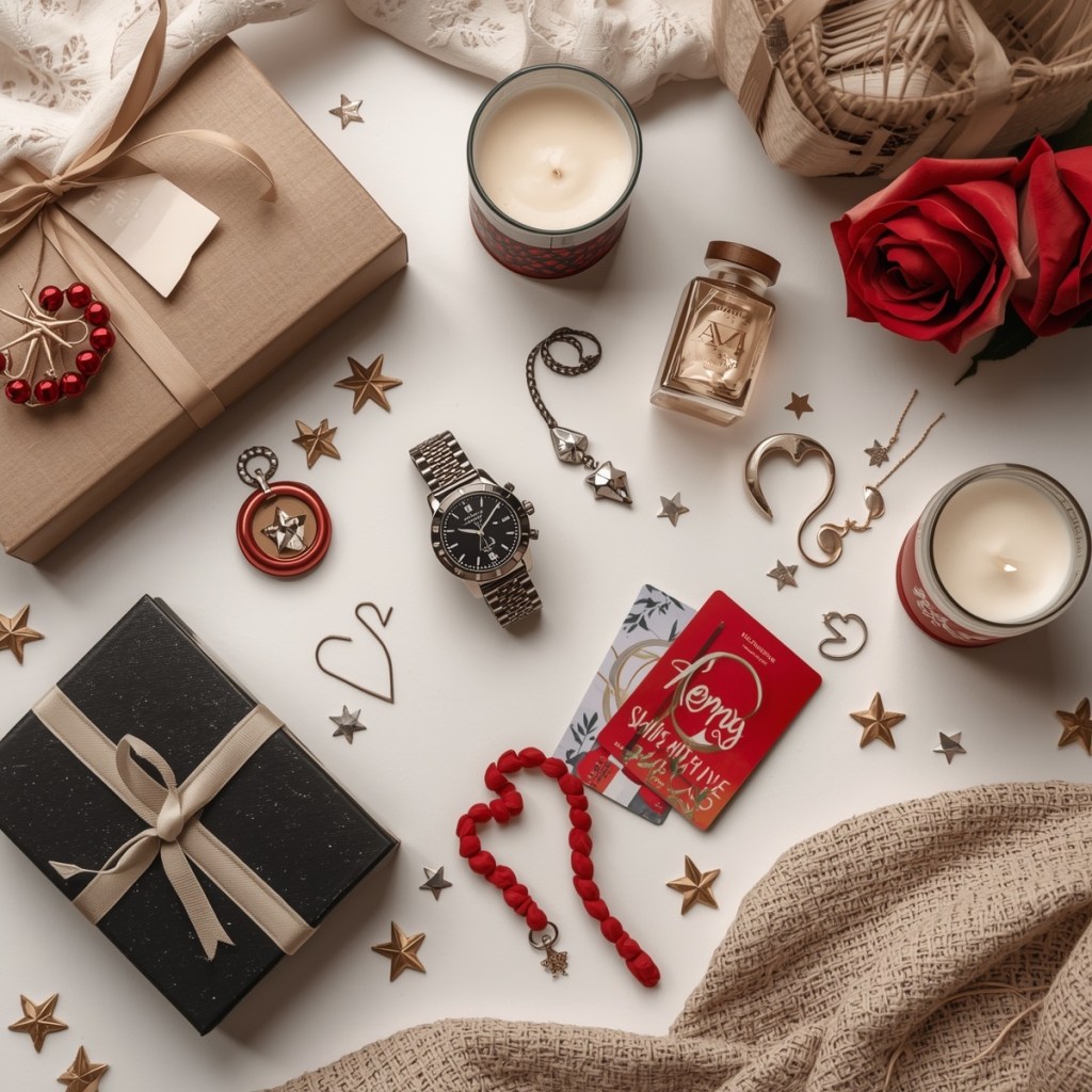 Customized gift ideas including couple gift box, romantic accessories, and personalized keepsakes.